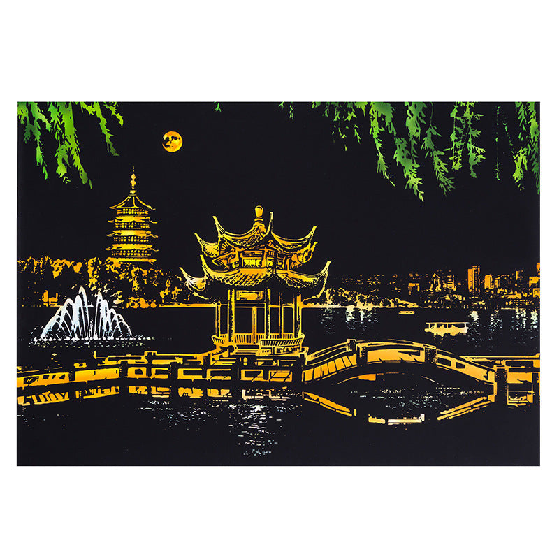 City night scratch painting bb9823cc 0ecf 4198 b8a2 6011aa28e537