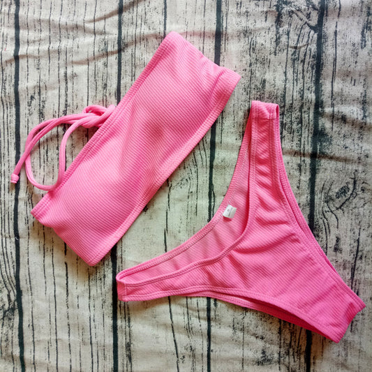 Women's Swimsuit Solid Color Split Swimsuit bba0db8f e90b 467b b70c b673358b4389