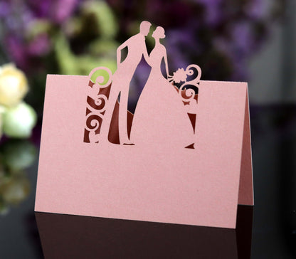 Wedding Bridegroom Bride Seat Card Laser Hollow Name Table Card Blue Name Sign-in Desk bbc64fb3 b33a 45ff a3c9 edf3edf2e97b
