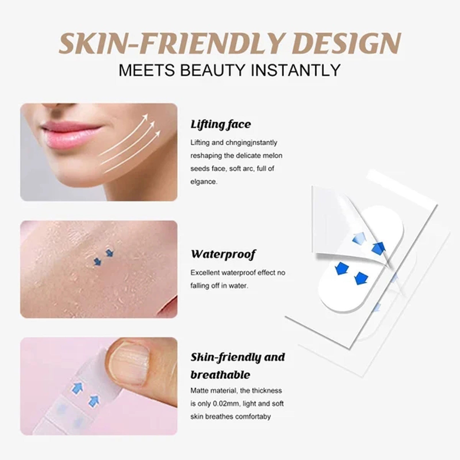 Facial Invisible Lifting Patch Lifting And Tightening V-line Strap Face Pasters bbc91372 3c8e 4b8c 85fe e3eedbb08238