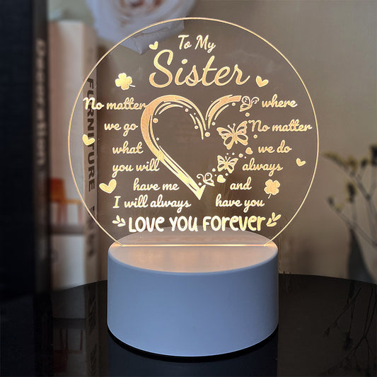 Creative 3D Night Heart Shaped Blessing Language USB Small Table Lamp bbd5482a f20e 4e7e 9487 77df740d42ba