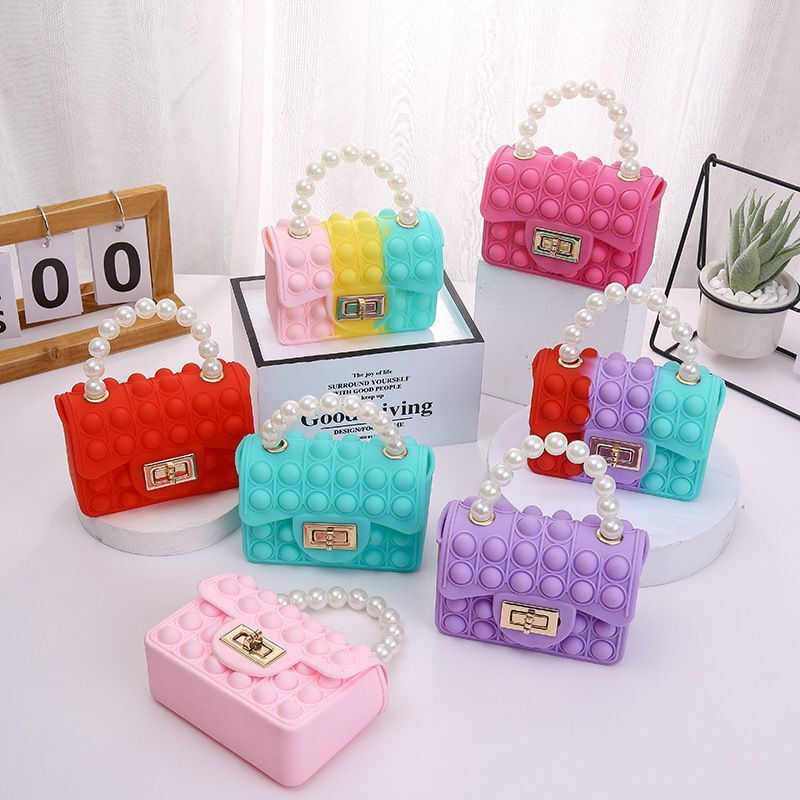 Coin Purse Children's Double-sided Bubble Pearl Tote Chain Bag bbdb2b85 e275 4237 a1be c1c37d2da640