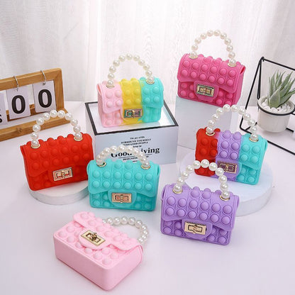 Coin Purse Children's Double-sided Bubble Pearl Tote Chain Bag bbdb2b85 e275 4237 a1be c1c37d2da640