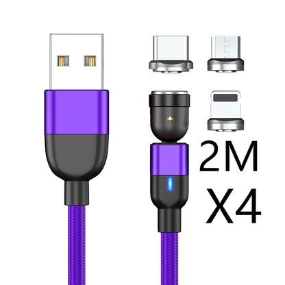 Magnetic Data Cable Threeinone 540-degree Rotation  Charging Cable Suitable - 图片 24
