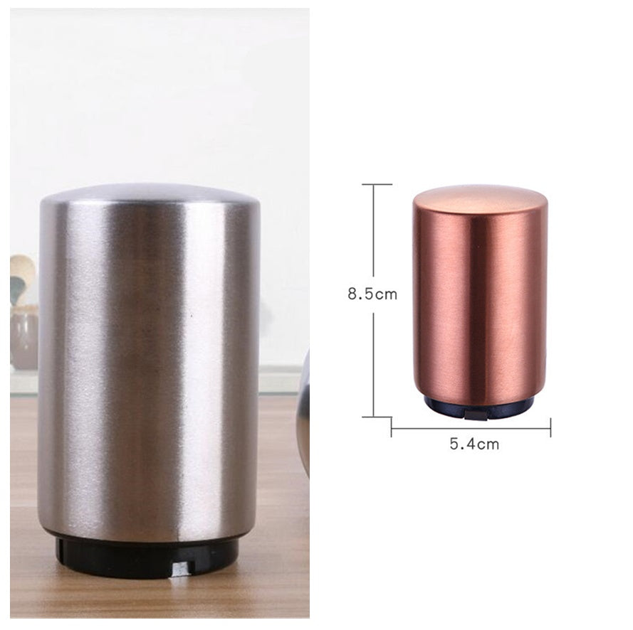Portable Magnetic Automatic Beer Bottle Opener Bar Accessories Decor Stainless Steel Wine Can Openers with Brushed Metal bc0b