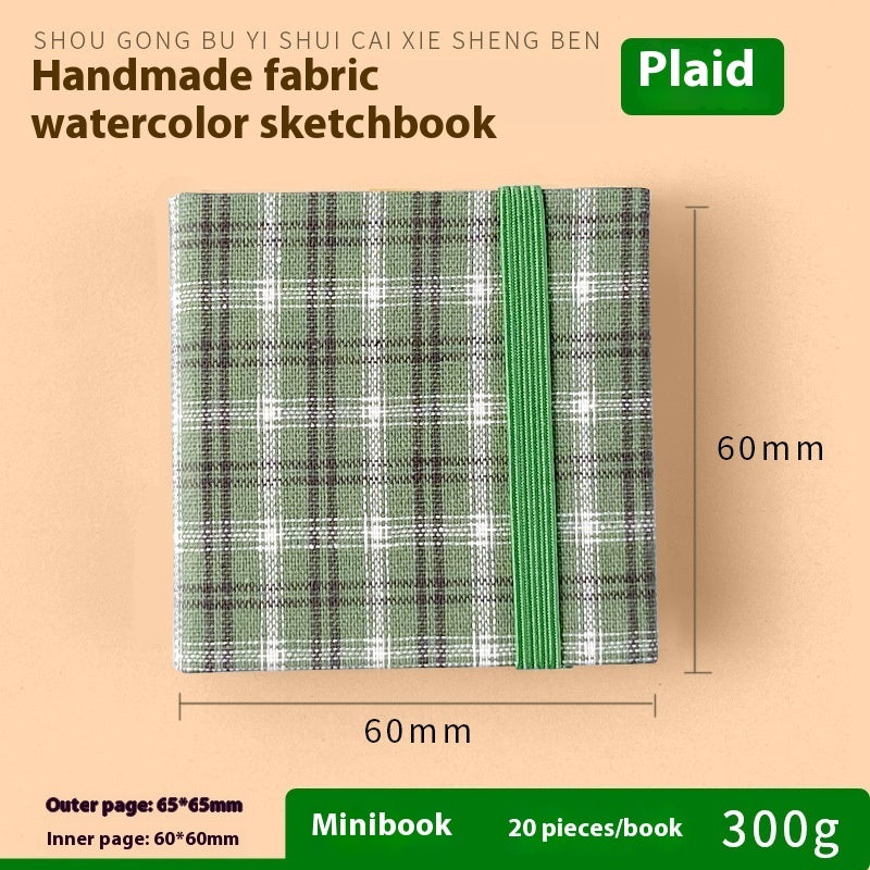 Feiluniao Watercolor Notebook Fabric Handmade Mini Portable Portable Character Sketch Hand Painted Graffiti Drawing Book - 图片 48