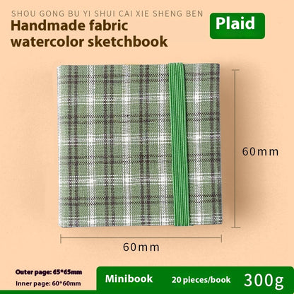 Feiluniao Watercolor Notebook Fabric Handmade Mini Portable Portable Character Sketch Hand Painted Graffiti Drawing Book - 图片 48