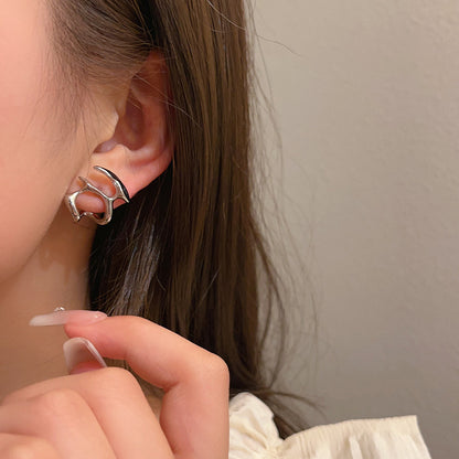 Internet Celebrity Irregular Liquid Stud Earrings For Women Simple bc1bc99b 66c8 432c 9d45 38f5462e2415