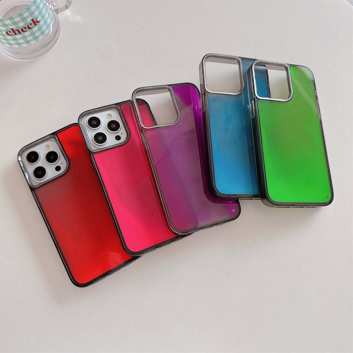 Luminous Quicksand Phone Case Luminous Soft Edge Hard Backboard - 图片 3
