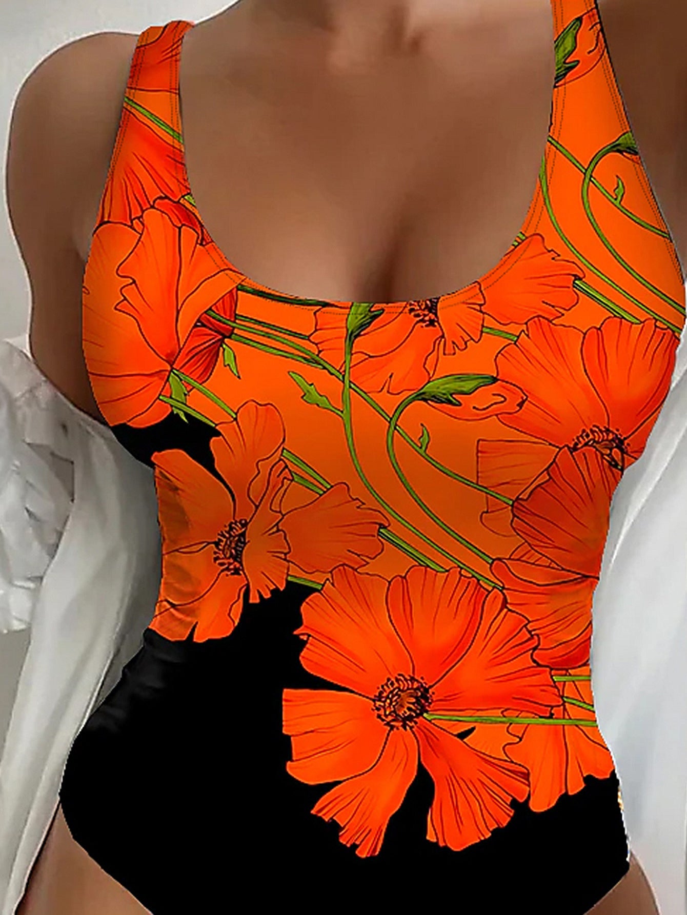 Swimsuit Slim Fit Sexy Flowers Printed Backless Amazon One-piece Bikini bc53389d 6723 4afb a9fe 5060631cfc7c