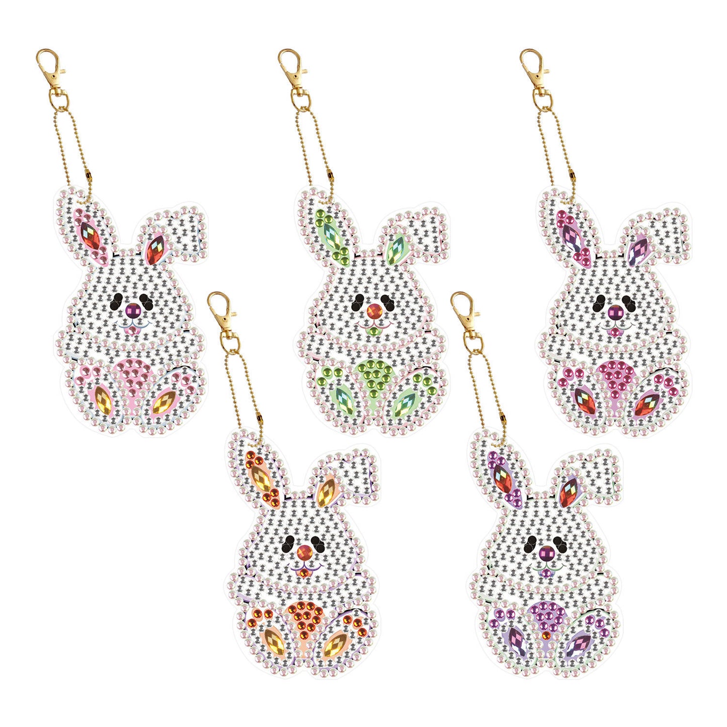 5D Diamond Drawing Keychain Double Sided Irregular - HD Wireless Product #9