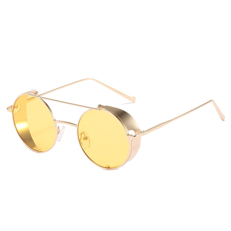 New Metal Double Beam Sunglasses Retro Round Glasses bc61b38d dd17 4760 97ee f8780e211dfa