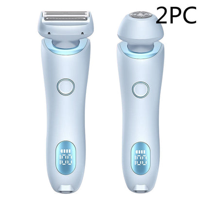 2 In 1 Hair Removal Epilator USB Rechargeable Trimmer Women Body Razor Face Leg Armpit Bikini Hand Pubic Shaver Hair Remover - HD Wireless Product #23