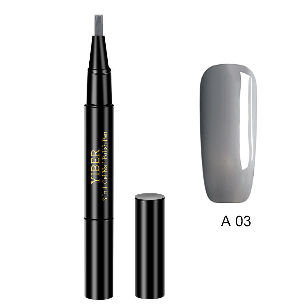3 In 1 Gel Nail Varnish Pen Glitter One Step Nail Art Gel Polish Hybrid - HD Wireless Product #13