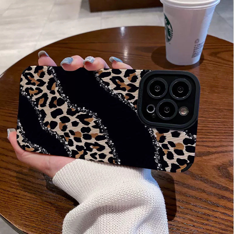 Niche Leopard Vertical Pattern Drop-resistant Phone Case bc815ab7 193c 4962 9c36 3dd41ec5d5d8