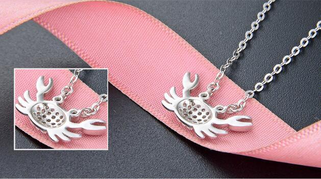 New Crab Cute S925 Silver Pendant Necklace bca6e29a a0be 4eb1 8e4a 62aa59540cca