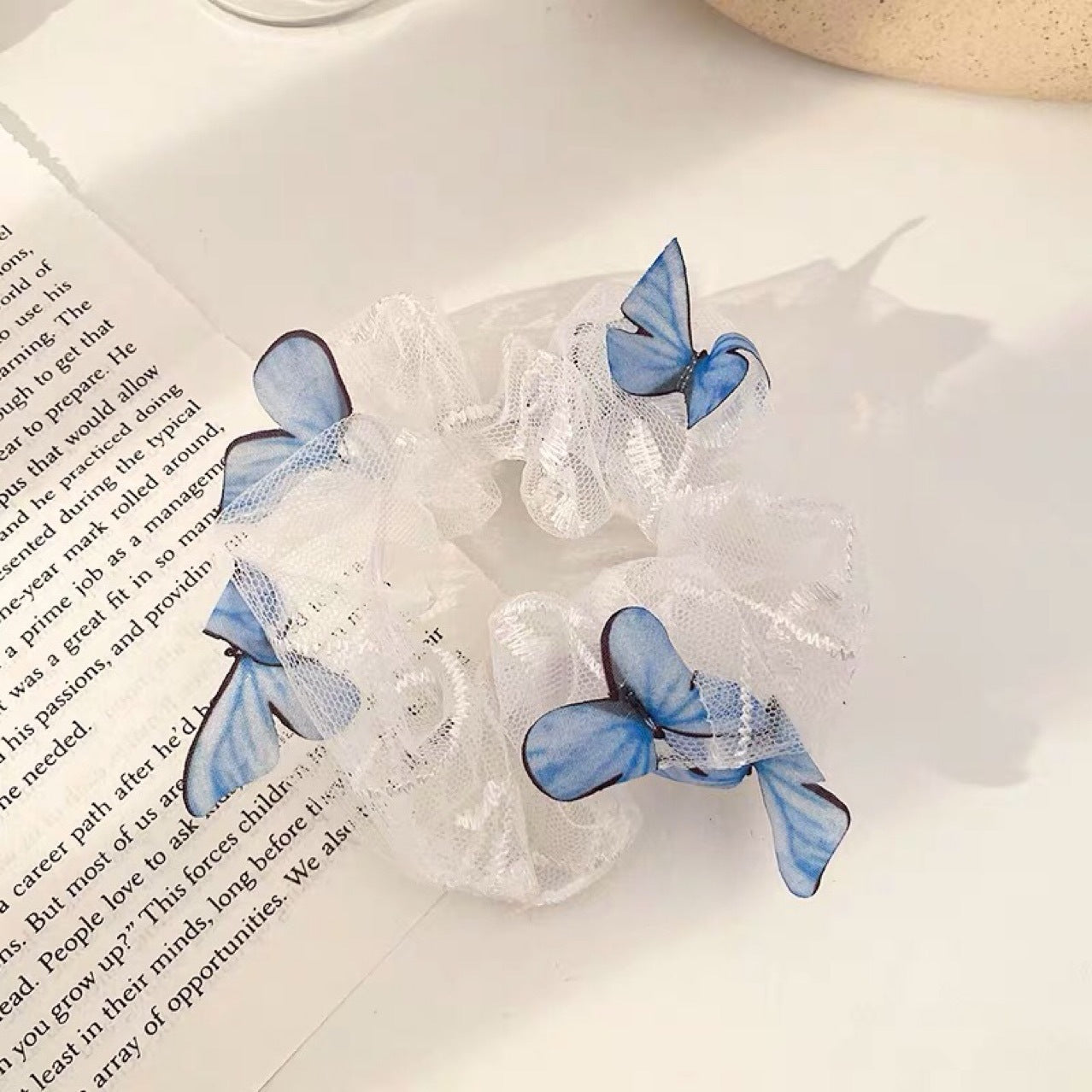 Women's Mesh Pig Intestine Ring Butterfly Hair Accessories bcbfab41 607d 4797 81c2 5ef7b05d8206