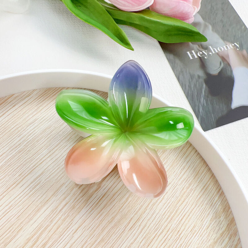 Rainbow Plumeria Rubra Barrettes Gradient Flower Barrettes bcda7ec9 3043 4d04 9ffc b2bf05042eaa