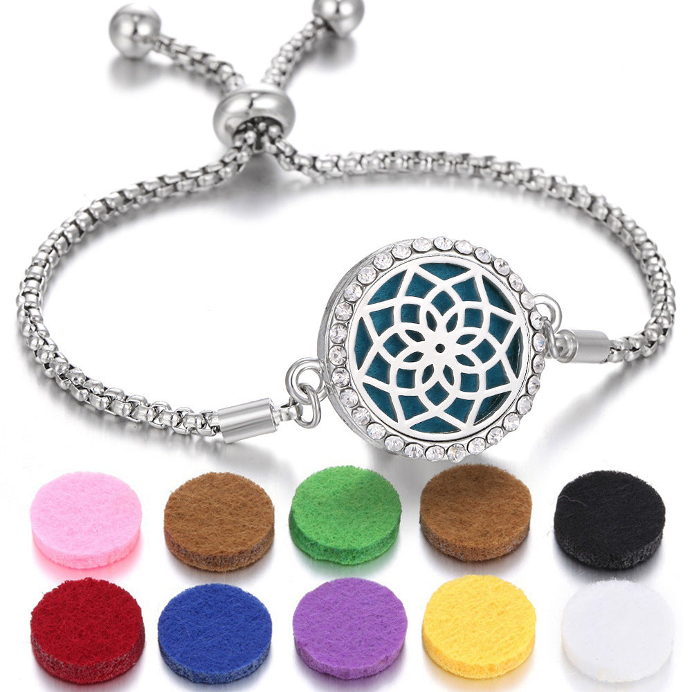 2024 New Kaleidoscope Aromatherapy Bracelet Perfume Essential Oil Diffuser Locket Bracelet Charms Women Aroma Diffuser Jewelry - HD Wireless Product #11