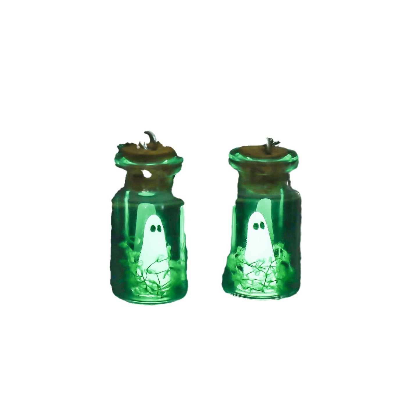 Halloween Style Luminous Ghost Drift Bottle Necklace Earrings bd3b6fd0 d21d 4f77 af6c e987817e94a1