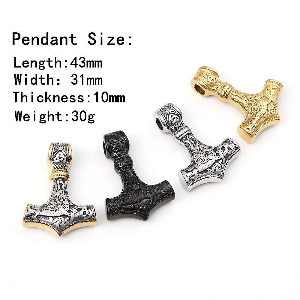 Nordic Viking Pendant Steel Satyr Head Necklace Men's Jewelry bd4ba414 ad24 4a17 ab6b 1c2c15eb74e8