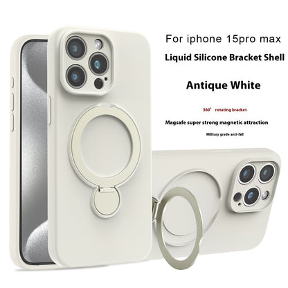 Liquid Silicone Magnetic Bracket Phone Case Applicable Anti-fall - 图片 13