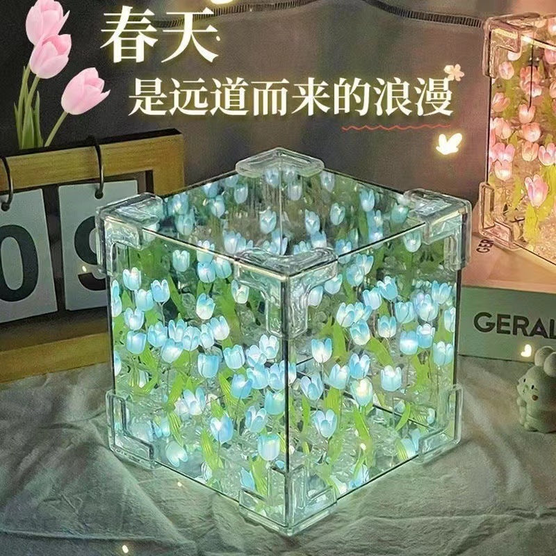 Tulip Flower Sea Small Night Lamp Handmade Diy Material Package bd706c88 3e8e 47e3 83eb 1f2c10cf27a9