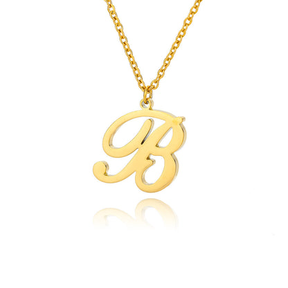 Stainless Steel 26 English Letter Necklace bd7772b9 abc2 4b07 83bc 0eef54d4e5e9