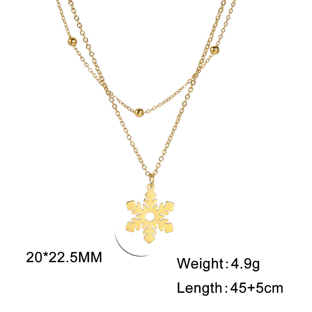Fashion Sweet Elegance Exquisite Stainless Steel Titanium Steel Necklace bd8542e7 2f61 4df4 bf77 dc426d30b210