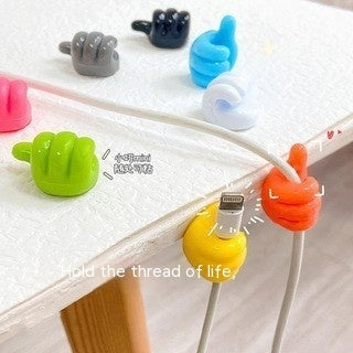 Thumb Hook Hub Creative Cute Data Cable Storage Fixed Cord Manager No-punch Sticky Hook Manufacturer bda6182f 91d5 43ef a9e5 