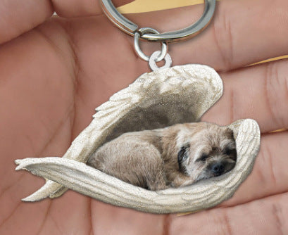 New Unique Dogs And Cats Sleeping Angel Pendant Car Key Ring bdc17ef3 0cbb 4347 ad0b d2d7827ba7a5