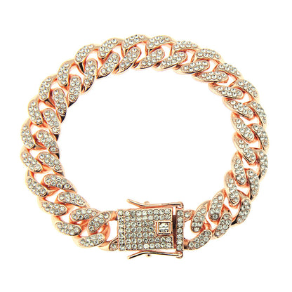 Full Rhinestone Cuban Bracelet Hiphop Men's Fashion bdc35d16 1c0c 41ac a6fd d3ebc218c5a6