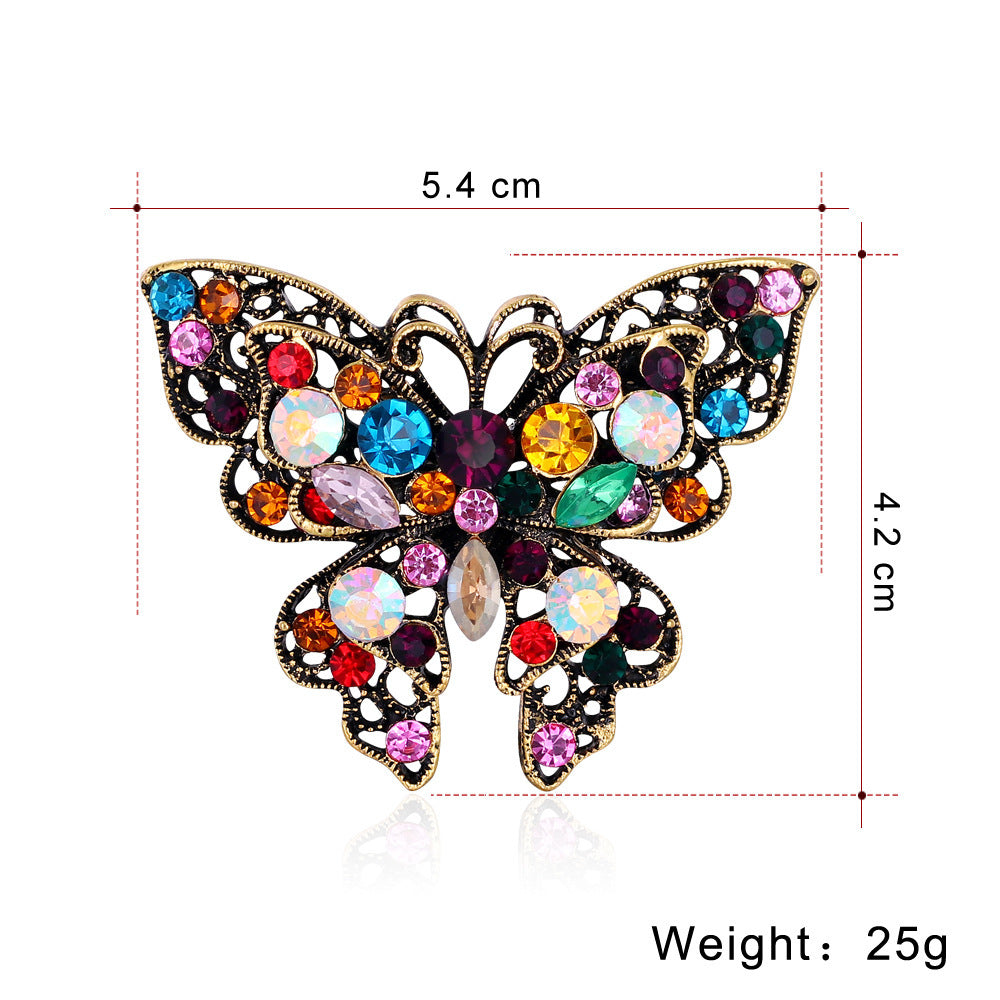 Fashion Butterfly Color Rhinestone Brooch bde0c65a ae73 4b8b 9461 381ee9cd67ea
