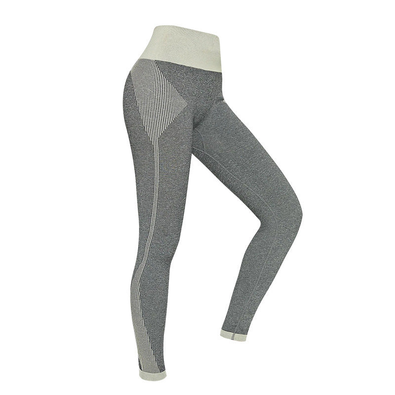 High Waist Color Stitching Fitness Pants For Women bde78ef0 58b5 47ba 9c90 998cae033cba