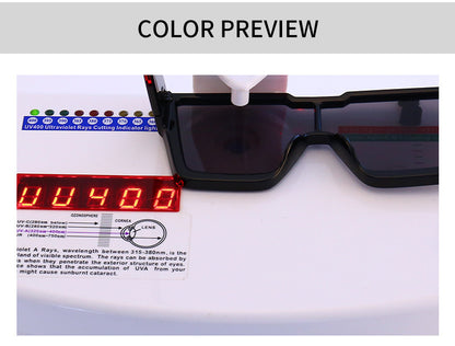 Oversized One Lens Square Sunglasses Fashion Men Women