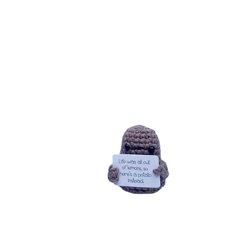 Cute Funny Potato Facial Expression Bag Handmade Crocheted Doll Hanging Buckle Schoolbag bdfa1b2a 1a56 48c5 8189 f4c6866653f2