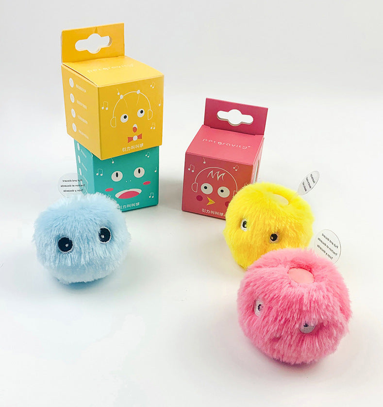 Kitty Calling Ball Toy Light-emitting Cat Teasing Ball Catnip Sound Molar Long Lasting Self-Hi Relieving Stuffy Dog Toy Pet P