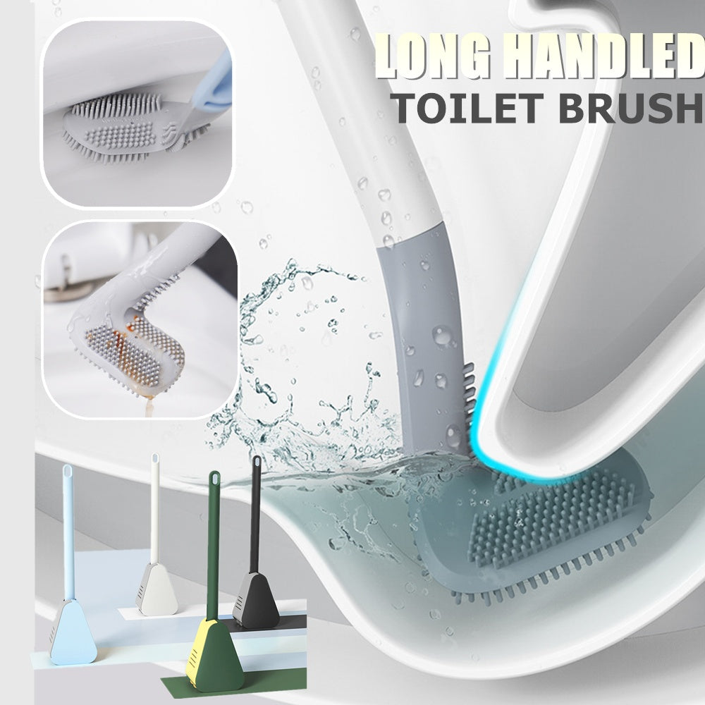 Golf Toilet Brush Wall-Mounted Cleaning Tools Silicone Flexible Bristles Brush Bathroom WC Accessories Cleaning Brush Tools b