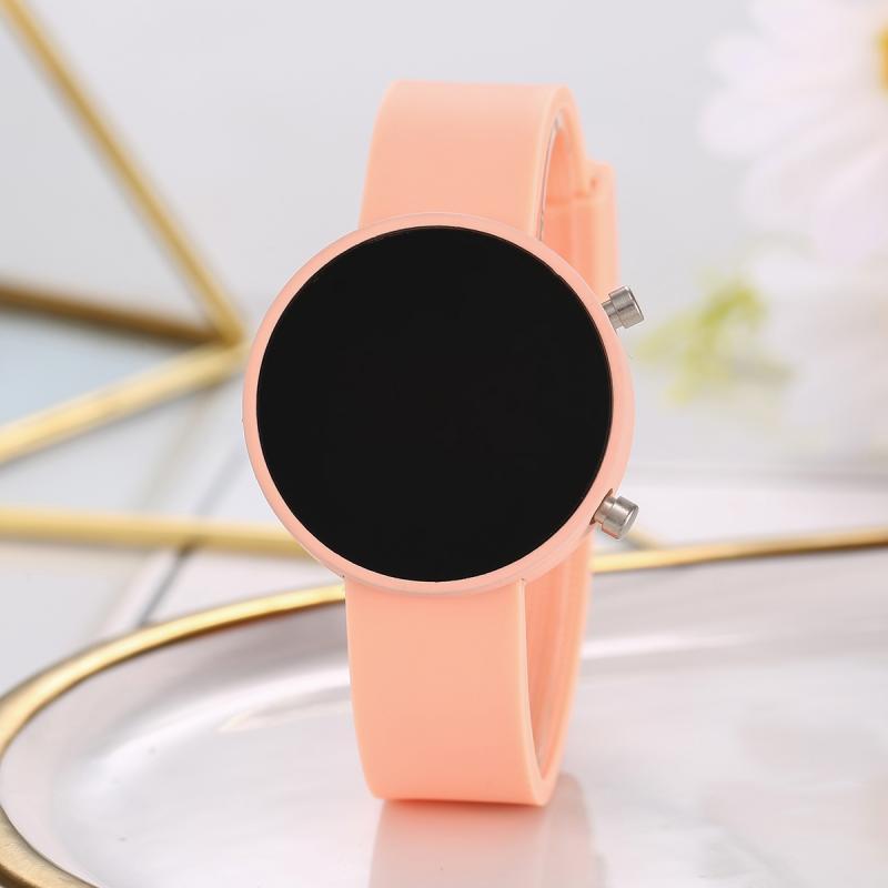 Round LED Cute Fashion Casual Metal Electronic Watch be14e163 5f15 4e5c 86b1 e739c3ec09f8