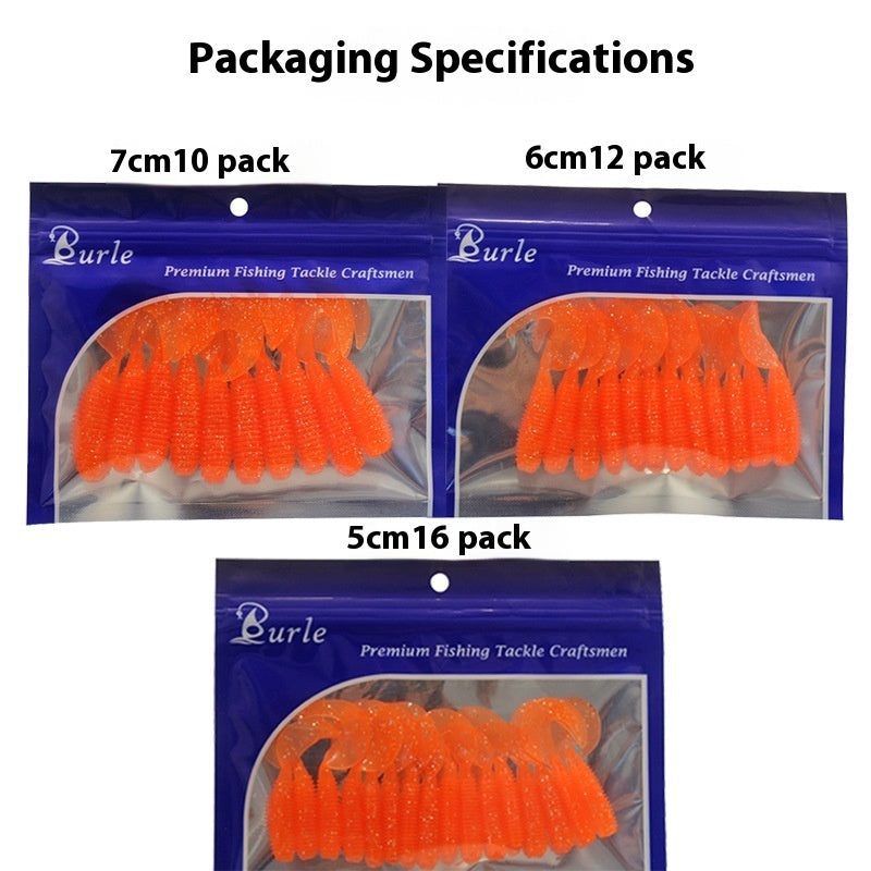 Fishing Gear Eight Colors Rolled Tail Fishy Luer Soft Lure Single Tail Bait be1574cd ef8c 4821 8f40 343ce4851bf3 trans