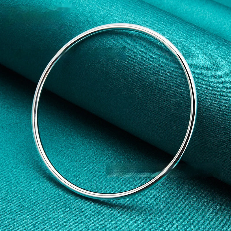 Silver Jewelry 3mm Smooth Circle Bracelet be3e9f7d c119 4204 94c3 dac0809383da fine