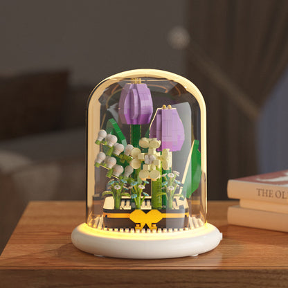 Building Block Flower Eternal Rose Small Particle Building Block Assembly Toy Gift Desktop Decoration be43385c f112 4311 b897