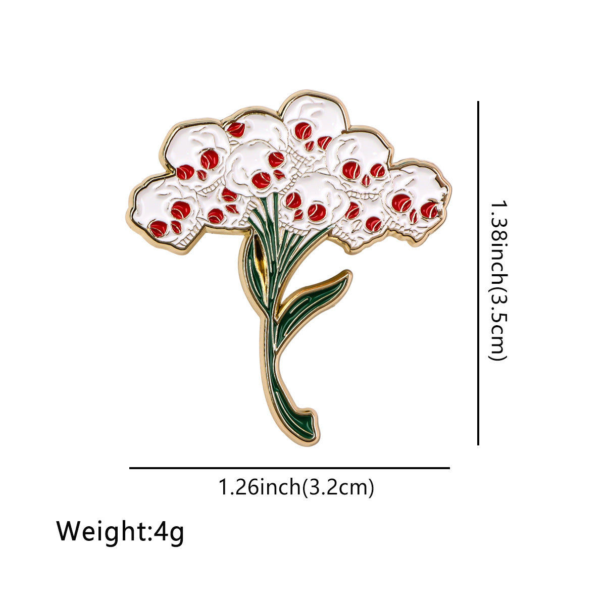 Skull Flower Brooch Backpack Ornament Accessories Pin Alloy be72bd26 e315 49aa 9d79 7b8598902491