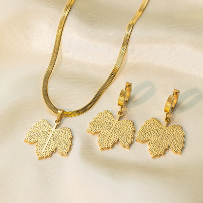 Stainless Steel Necklace Earrings Women's Jewelry Suit be8c25c5 68d1 49d9 b112 2f5b2de431d2