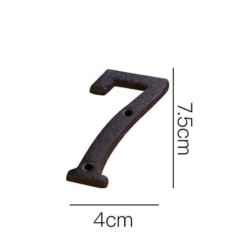 European-style Retro Cast Iron Three-dimensional Wrought Iron 26 English Letters Door Number be902d91 b149 42e4 b521 744ddcad