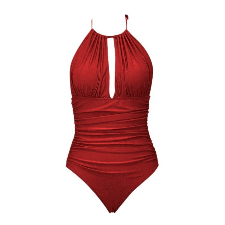 New One-piece Halter Hot Spring Swimming Swimsuit For Women be9dcd90 f72f 46fa b23e b67101834e2c