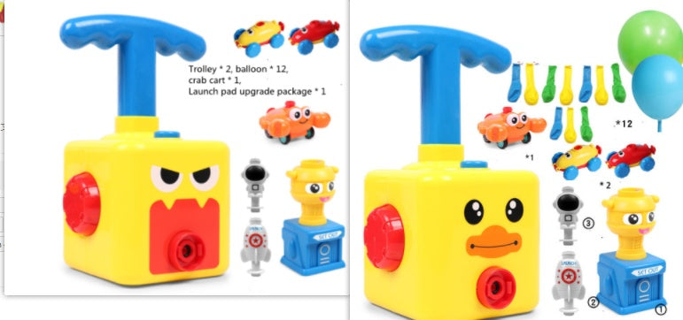 Power Balloon Launch Tower Toy Puzzle  Education Inertia Air Power Balloon Car Science Experimen Toy For Children Gift bea911