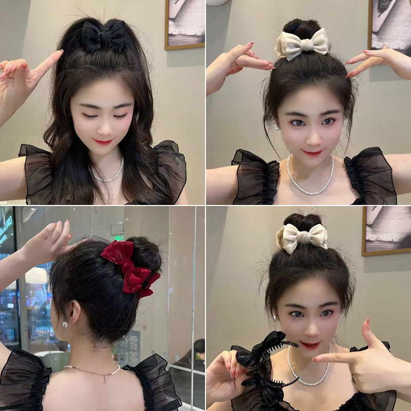 Elegant Bow Bun Grip Female Online Influencer bed4a8f0 6132 434d a6c6 5d9ae599109a