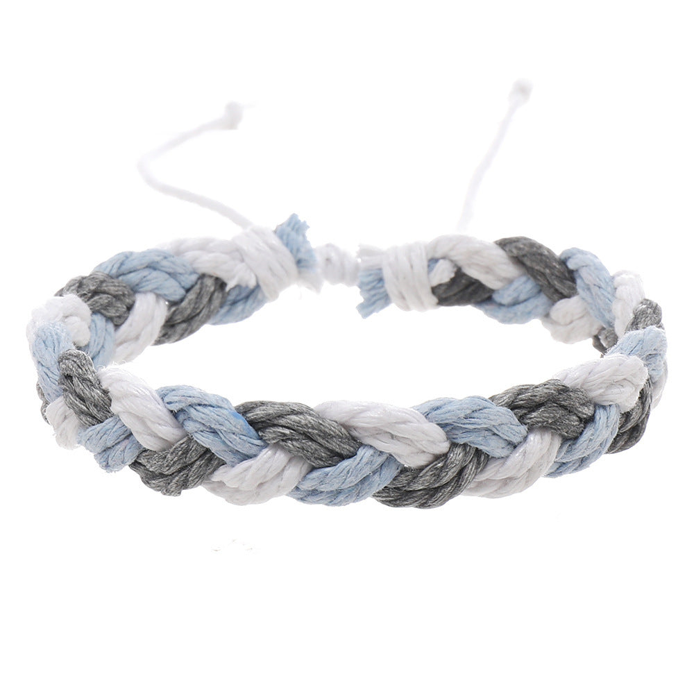 Simple Artistic Style Cotton String Hand Woven Hand Rope Bracelet bedb7f1d c09f 40ee 92ba c91c3a711534