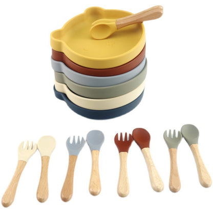 Food Supplement Tableware Set Silicone Spork Baby Products Bear Silicone Tableware beecc1b7 e2c9 4a68 a2e2 28e692eb7adf